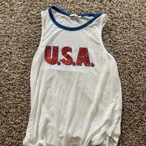 Express Glitter USA Tank